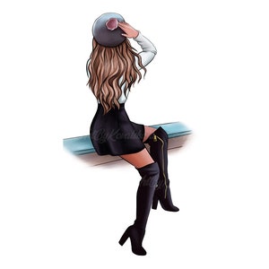 Fashion Girl PNG, Fashion Clipart, 2 PNG images, Girl PNG, Digital Download