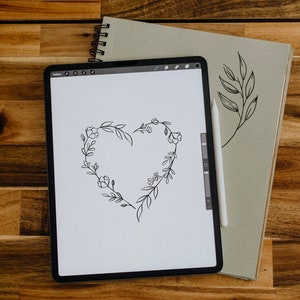 Heart Tattoo Design, Flower Tattoo PNG, Tattoo Design For Women, Personalized Tattoo Design, Digital Download