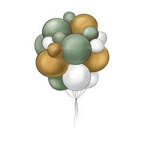 Balloons PNG, Birthday Balloons PNG, Digital Download