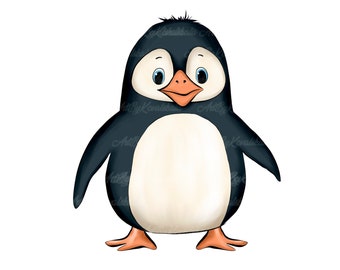 Penguin Clipart, Penguin PNG, Digital Download