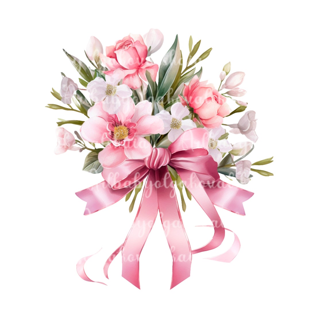 Flower PNG, Watercolor Bouquet, Flowers Clip Art, Digital Download - Etsy