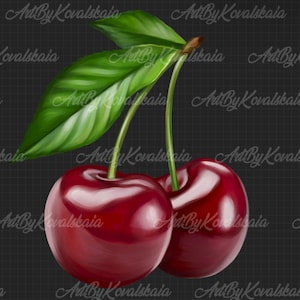 Cherries PNG, Cherries Clip Art, Digital Download - Etsy