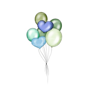 Valentijnsdag, Ballonnen PNG, Harten PNG, Valentijnsdag Clipart, Digitale Download