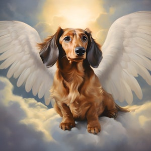 Custom Digital Pet Portrait from photo, Personalized Dog Portrait, Pet Memorial Birthday Gift with Angels Wings, DIGITAL DOWNLOAD