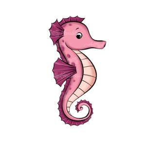 Seahorse PNG, Seahorse Clipart, Sea World Clipart, Digital Download