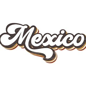 Mexico Lettering Clipart: T-shirt Design (Digital Download)