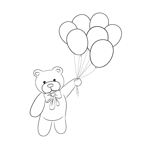 Teddy Bear, SVG, PNG, Teddy Bear Clipart, Digital Download