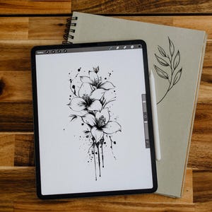 Custom Floral Tattoo Design for Women (Digital Download)