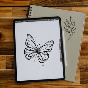 Tattoo Design For Women, Tattoo Butterfly, Personalized Tattoo Design, Digital Download