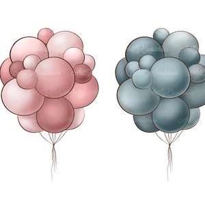 Balloons PNG, Birthday Balloons PNG, Digital Download