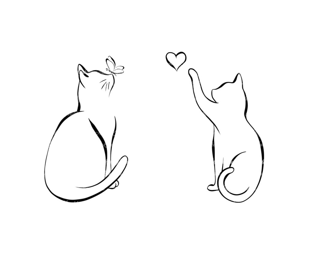 Tattoo Design, Tattoo Cat, Personalized Tattoo Design, Digital Download ...