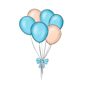Balloons PNG, Balloons Clipart, Birthday Balloons PNG, Digital Download