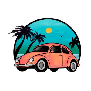 Summer Clipart, Palm Tree PNG, Digital Download