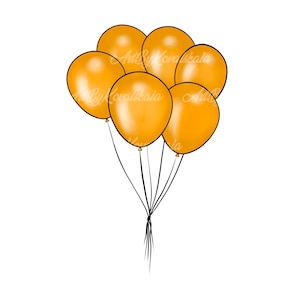 Balloons PNG, Birthday Balloons PNG, Digital Download