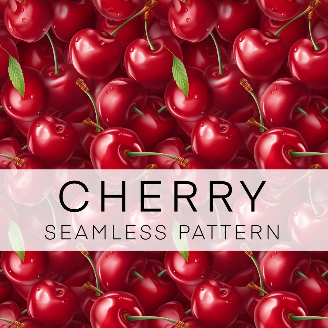 Chewy Pattern Cherry Seamless Pattern: High-resolution Digital Paper (digital ...