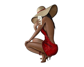 Fashion Girl PNG Clipart, Summer Dress, Commercial Use (Digital Download)
