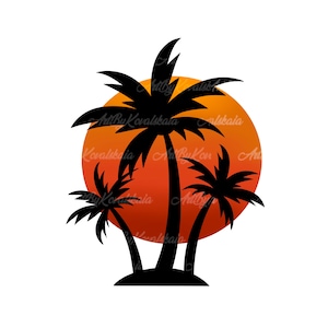 Palm Trees, Palm Tree PNG, Digital Download