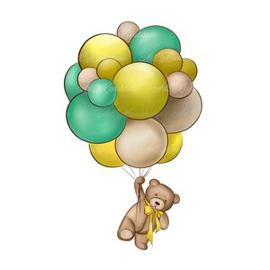 Teddy Bear Clipart, Bear PNG, Baby Bear, PNG, Baby Shower, Digital Download, Commercial Use