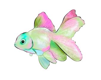 Tropical Fish PNG: Watercolor Clipart (Digital Download)