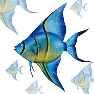 魚のクリップアート PNG、熱帯魚、デジタルダウンロード