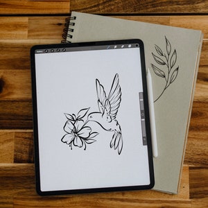 Colibri Tattoo, Diseño PNG personalizado, Diseño de tatuaje para mujeres, Diseño de tatuaje personalizado, Descarga digital