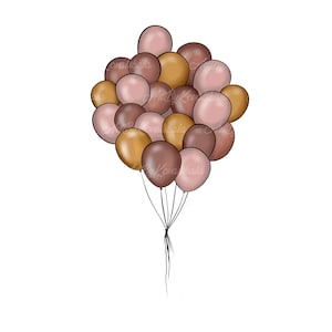 Balloons PNG, Birthday Balloons PNG, Digital Download