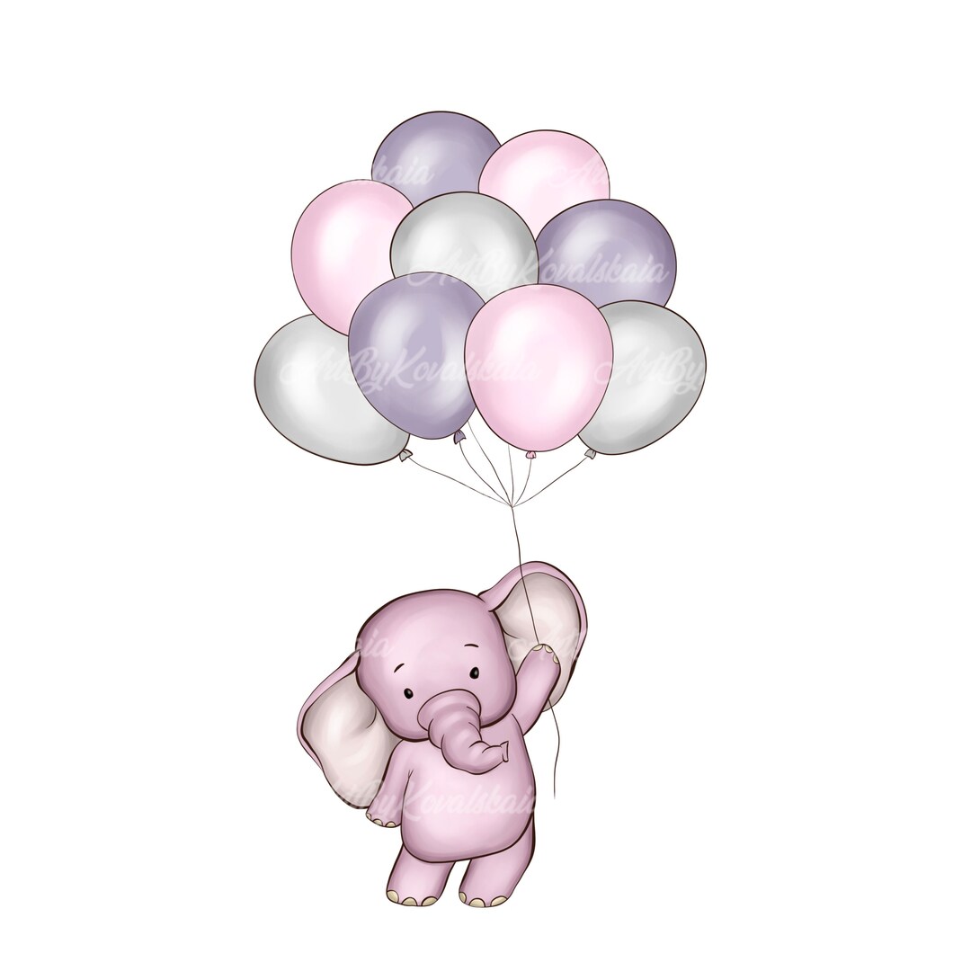 Elephant Clipart, Elephant Baby Shower, Elephant PNG, Baby Shower