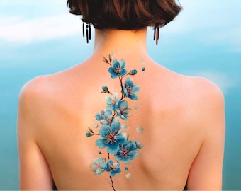 Diseño de tatuaje floral: Tatuaje personalizado PNG, flor de nacimiento (descarga digital)
