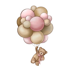 Teddy Bear Clipart, Teddy Bear PNG, Baby Shower, PNG, Téléchargement numérique