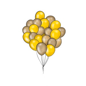 Balloons PNG, Birthday Balloons PNG, Digital Download