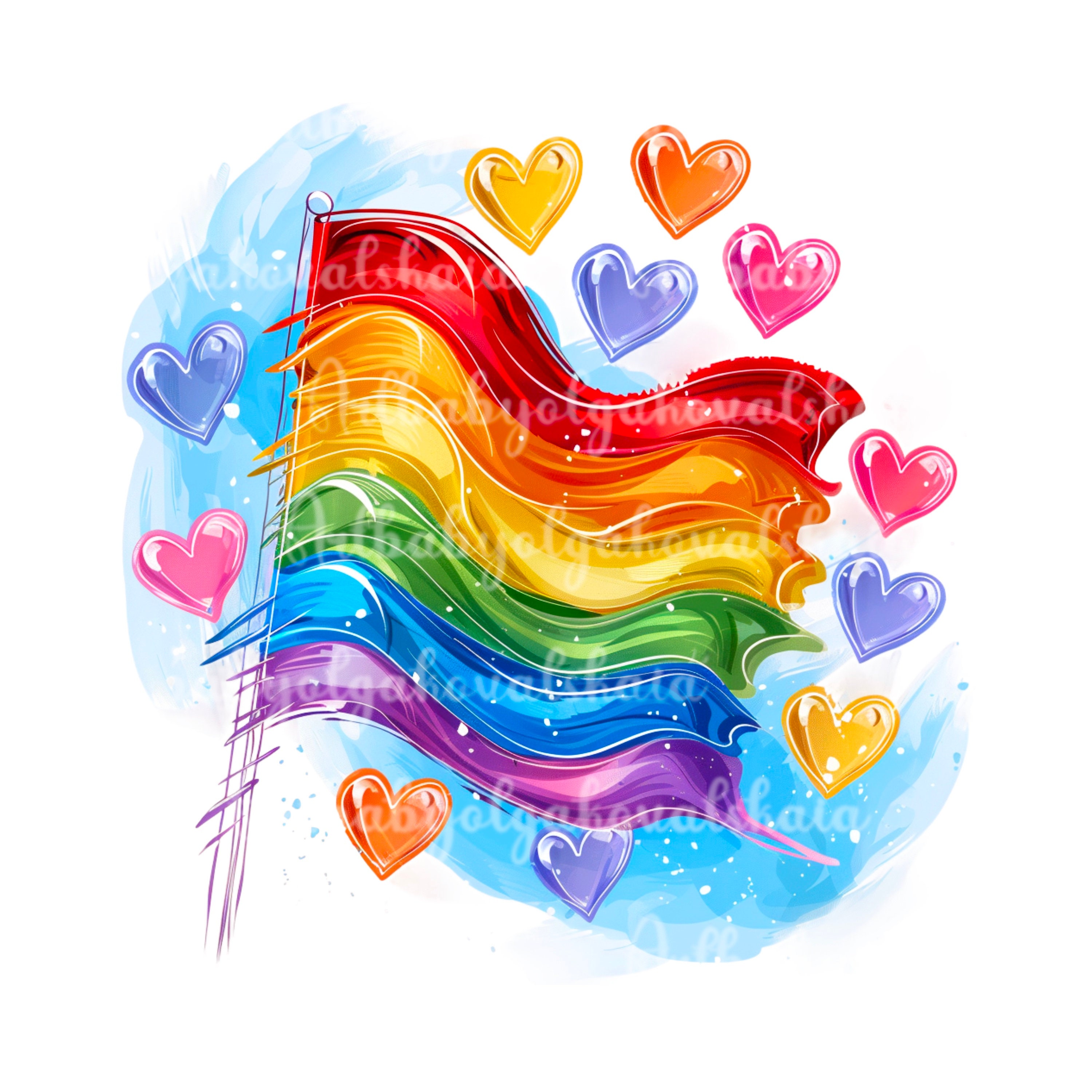 LGBTQ Pride, Gay Pride Flag PNG, Digital Download - Etsy