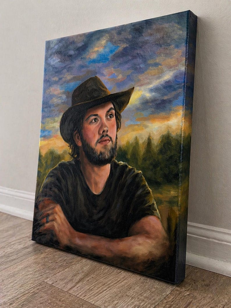 Custom Oil Portrait Painting From Photo, Hand Painted Family Portrait ...