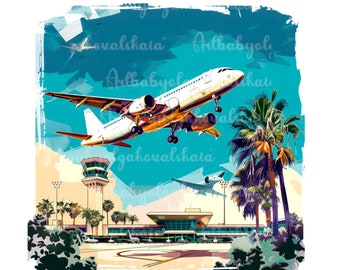 Vacation Clipart PNG, Travel Clip art, Summer, Digital Download