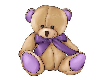 Teddy Bear Clipart, Bear PNG, Baby Bear, PNG, Baby Shower, Digital Download, Commercial Use