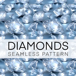 Diamonds Seamless Pattern, Digital Paper, Diamond Digital Pattern, Instant Download