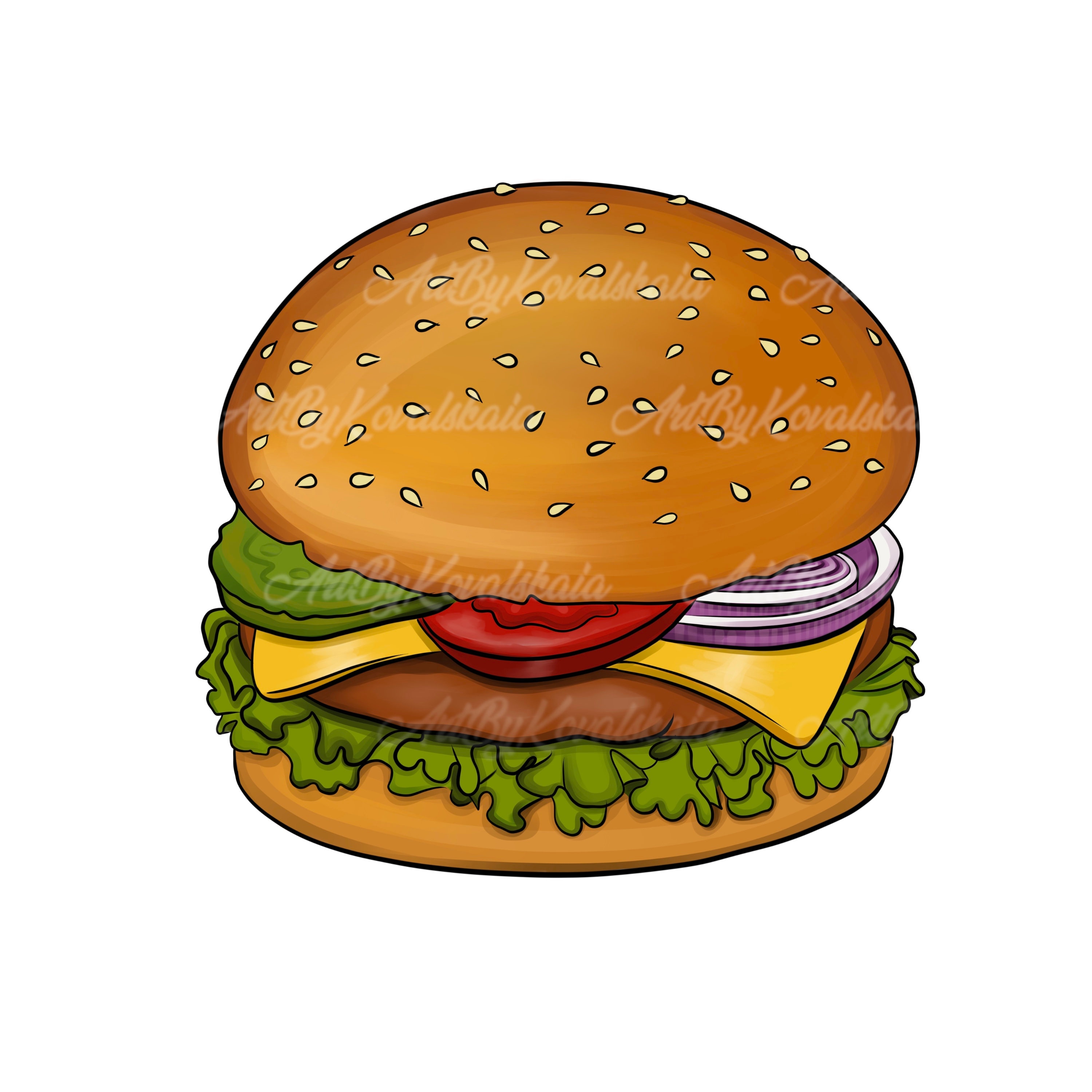 Hamburger Clip Art
 Hamburger PNG Hamburger Clipart Fast Food Digital Download Etsy Canada