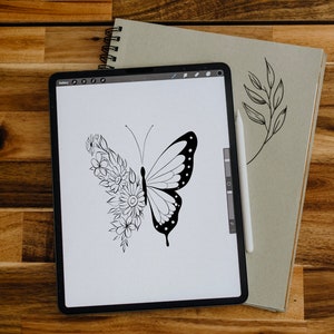 Tattoo Design For Women, Tattoo Butterfly, Personalized Tattoo Design, Digital Download