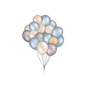 Balloons PNG, Birthday Balloons PNG, Digital Download