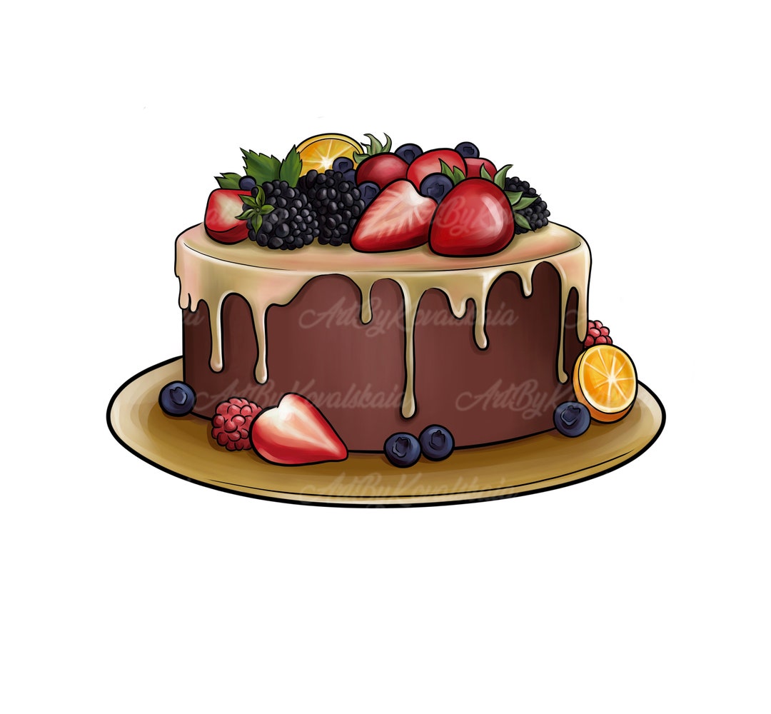 Cake Clipart, Birthday Cake PNG, Digital Download Etsy