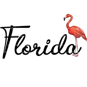 Florida Lettering PNG, Florida Clipart, Digital Download