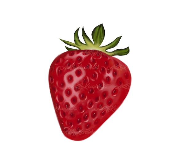 Strawberry PNG, Strawberry, Clipart, Digital Download - Etsy
