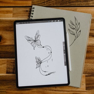 Tattoo Design For Women, Tattoo Butterfly, Personalized Tattoo Design, Digital Download