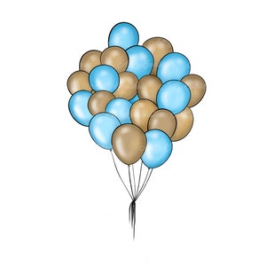 Balloons PNG, Birthday Balloons PNG, Digital Download