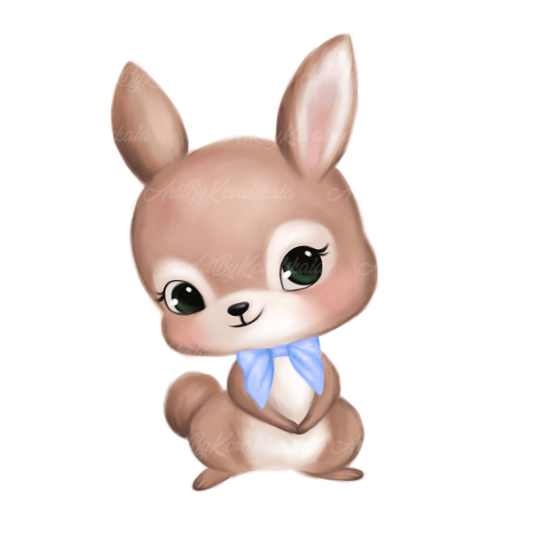 Bunny Clipart, Cute Bunny PNG, Rabbit, Digital Download - Etsy