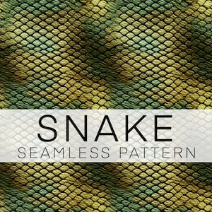 Snake Seamless Pattern: Reptile Skin Digital Paper (Digital Download)