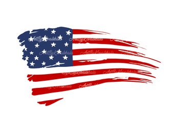 American Flag PNG: Patriotic 4th of July Graphic (Digital Download)