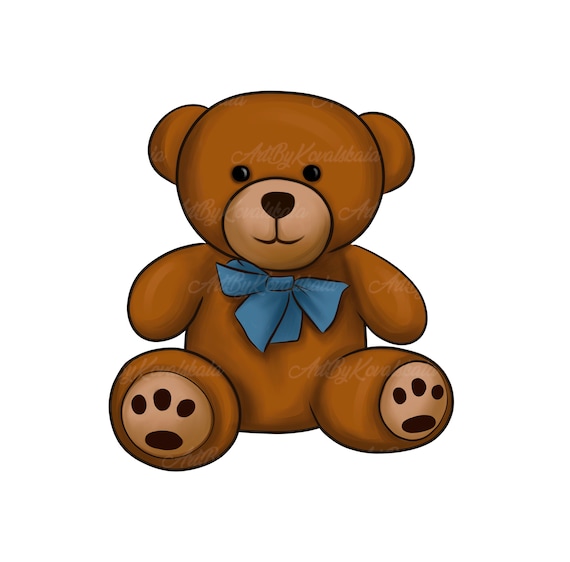 Teddy Bear Clipart Bear PNG Baby Shower Boy Digital Download