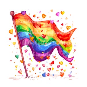 LGBTQ Pride, Gay Pride Flag PNG, Digital Download