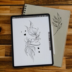 Tattoo Design For Women, Tattoo Fish, Personalized Tattoo Design, Digital Download