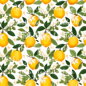 Seamless Pattern Lemons, Lemon Digital Paper, DIGITAL DOWNLOAD - Etsy